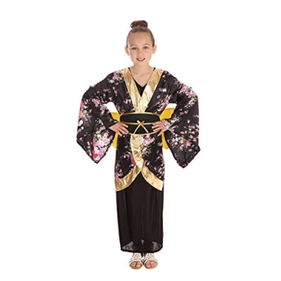 Image of Girls Japanese Chinese Geisha Around the World Fancy Dress Costume Outfit 4 12 years (10 years)