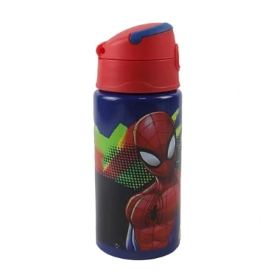 Image of OM SUPPLIES Spiderman Characters Reusable Aluminium Sports Bottle 500ml Holiday, Back to School Water Drinking Kids Lunch Children (Spiderman 1)