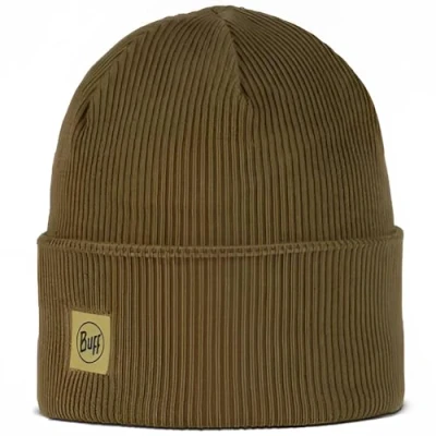 Image of Buff Crossknit Beanie, Brindle Brown, One Size Fits All