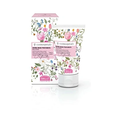 Image of Helan Cuor di Petali Hand Cream for Dry &amp; Chapped Skin, Silky Effect Nourishing Scented with Rose Petals, Vitamin C E High Protection against Atmospheric Agents Made in Italy, 50 ml