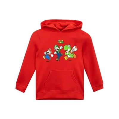 Image of Super Mario Hoodie And Luigi Boys Yoshi Boys&#039; Hoodies Official Merchandise Red 7 8 Years