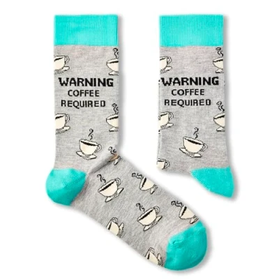 Image of Urban Eccentric Unisex Warning Coffee Required Socks Gift 1 Pair Cotton Rich Premium Novelty Gifts