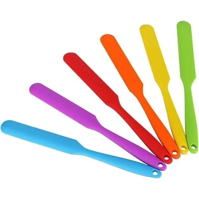 Image of 6pcs Silicone Spatula Set Heat Resistant Cake Cream Butter Spatulas Mixing Batter Scraper Non Stick Flexible Baking Cooking Tool 6 Colors