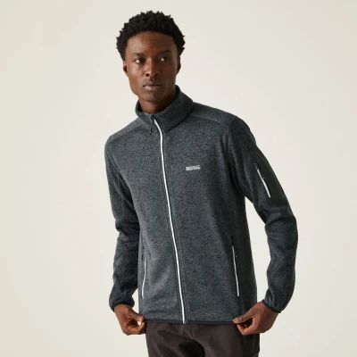 Image of Regatta Mens Newhill Full Zip Fleece Jacket, Ash, 5XL EU