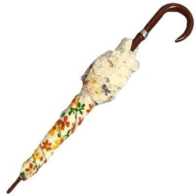Image of Melody Jane Dolls House Floral Victorian Umbrella Parasol 1:12 Ladies Bedroom Hall Accessory