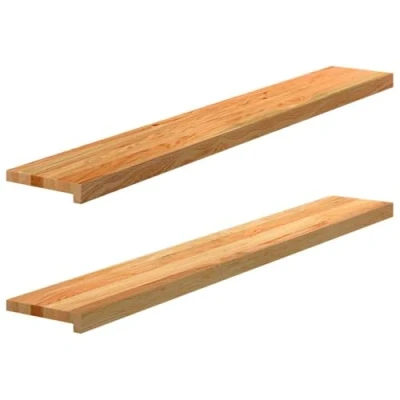 Image of vidaXL Solid Oak Window Sills Light Brown 140x20x2 cm Decorative Ledges for Home/Office Unfinished Wood
