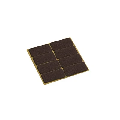Image of Metafranc Felt Gliders 22 x 36 mm Self Adhesive Brown Pack of 8 Effective Protection Your Furniture &amp; Chairs/Furniture Glides Set for Sensitive Floors/Chair Glides/Floor /