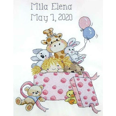 Image of Janlynn Stamped Cross Stitch Kit, Polyester, Assorted