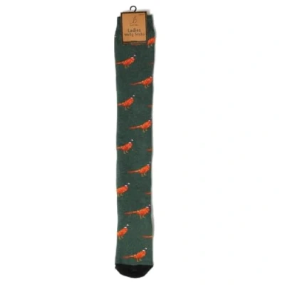 Image of Bartleby Ladies Welly Socks Pheasant Print