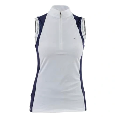Image of Aubrion Shires Newbel Womens Sleeveless Show Shirt Navy Blue XS