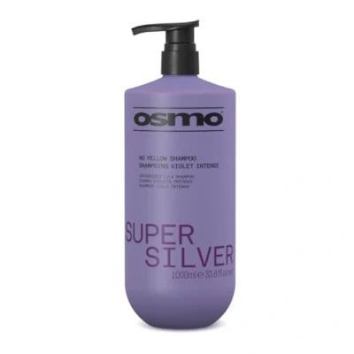 Image of OSMO Super Silver Shampoo Violet Pigment No Yellow or Brass Purple Toning for Ashy Results Vegan. 1000ml