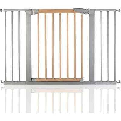 Image of BabyDan True Pressure Avantgarde Baby Safety Stair Gate Silver Beech All Widths (109.7cm 117.1cm)