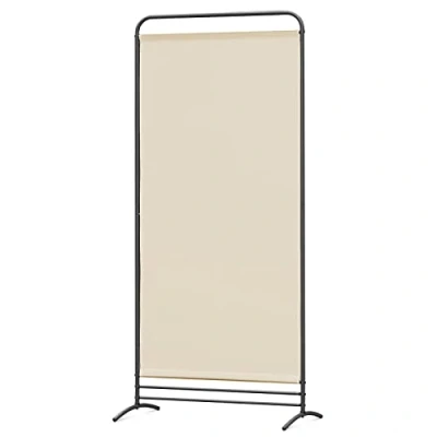 Image of Angel Living Paravent 1 Panel Room Divider Protective Screen Wall Partition for Offices, Balcony, Bedroom, Outdoor Garden 81 x 180 cm Beige