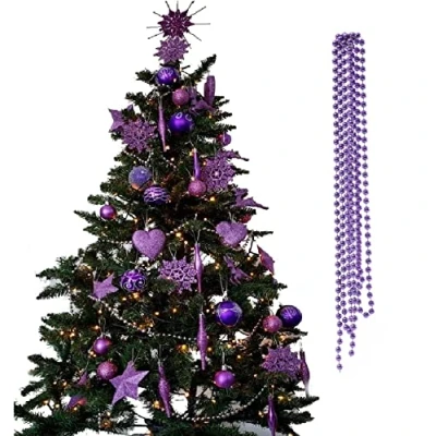 Image of 3m Bead Garland Luxury Christmas Tree &amp; Room Decoration 8mm Chain (Lilac)