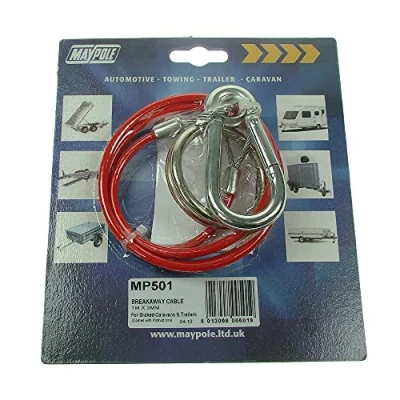 Image of Maypole 1m x 3 mm Red PVC Breakaway Cable For Braked Trailers and Caravans