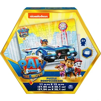 Image of Spin Master Games The Movie, 48 Piece Jigsaw Puzzle for Kids Ages 4 and Up, Chase