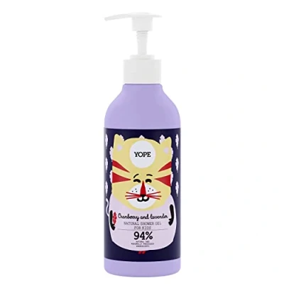 Image of Yope Naturalny żel pod prysznic dla dzieci Żurawina i Lawenda 400ml