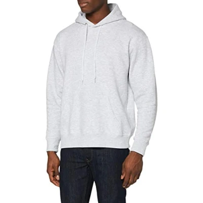 Image of Fruit of the Loom Men&#039;s Pull over Premium Hooded Sweat, Heather Grey, Small