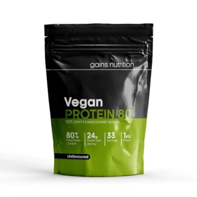 Image of GN Vegan Protein 80 Powder 1KG Unflavoured Pea Plant Based 24g per Serving Non GMO, Gluten &amp; Dairy Free