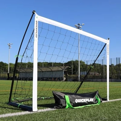 Image of QUICKPLAY Kickster PRO Soccer Goal &amp; Base Weight for Elite Training on Turf, Hardfloors or Grass [Single Goal] (6 x 4&#039;)