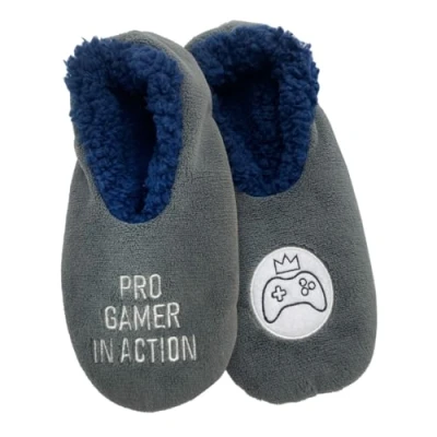 Image of Cello Baffies Light Pro Gamer Slippers Small. Soft Mens Slippers, for Men, Cosy Winter Perfect Gift &amp; Accessories. Gamers Gifts, Non Slip Home Men.