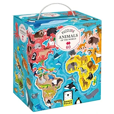 Image of Banana Panda Puzzle love animals around the world (60 pcs)