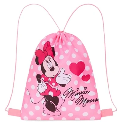 Image of Disney Kids Drawstring Bags, 29 x 38cm Swimming Bag with Airflow Vent (Pink Minnie)