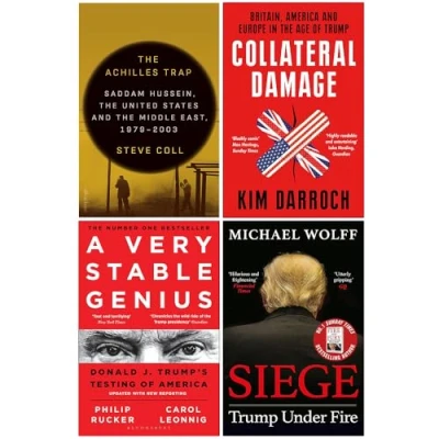 Image of The Achilles Trap [Hardcover], Collateral Damage, A Very Stable Genius &amp; Siege Trump Under Fire 4 Books Collection Set