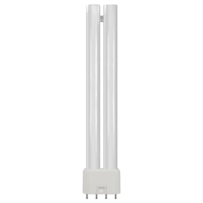 Image of Crompton Lamps LED PLL 8W 2G11 Single Turn L Type Direct to Mains (18W Equivalent) 4000K Cool White Opal 975lm 4 Pin Push Fit Light Bulb