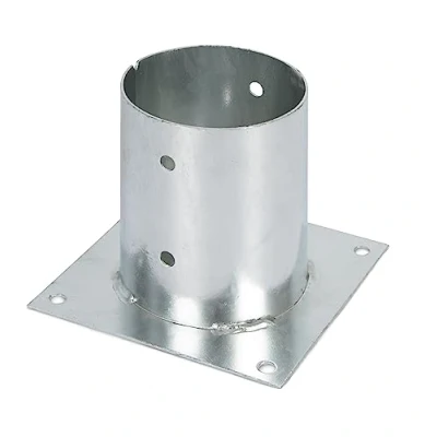 Image of GAH Alberts Screw On Sleeve for Circular Wooden Posts Hot Dip Galvanised Ø121 mm
