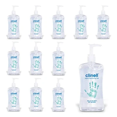 Image of Clinell Hand Sanitiser Gel Dermotologically Tested, Kills 99.99% of Germs, Quick and Kind to Skin, No Stickiness 12 x 500 ml bottle