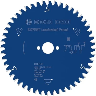 Image of Bosch 2608644128 Circular Saw Blade Expert for Laminated Panel 165 X 20 2.6Mm