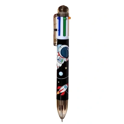 Image of Puckator Hello Space Multi Colour Pen (6 Colours) Great Gifts for Students From Teachers Multicolour End of term Pupils Coloured as Class Student Starter Pack