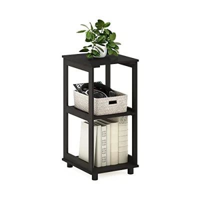 Image of Furinno Romain 2 Tier Tall End Table, Espresso