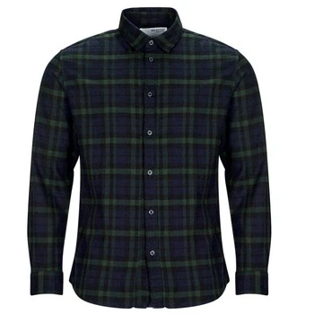 Image of SELECTED HOMME Men&#039;s SLHSLIMOWEN Flannel Shirt LS NOOS, Dark Navy/Checks:Squares, M