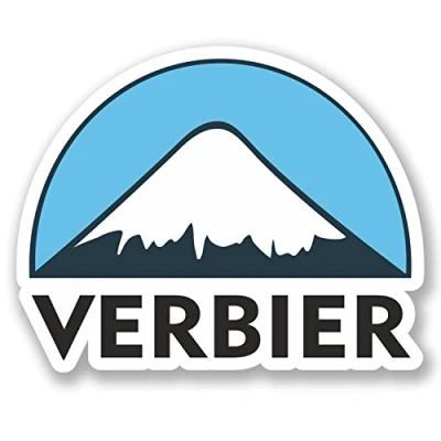 Image of 2 x 10cm Verbier Ski Snowboard Vinyl Sticker Bike Laptop Luggage Travel #5147 (10cm Wide 8cm Tall)