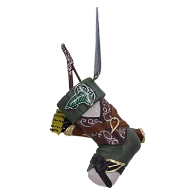 Image of Nemesis Now Lord of the Rings Legolas Stocking Hanging Ornament 8.8cm, Resin, Officially Licensed Ornament, Cast in Finest Hand Painted