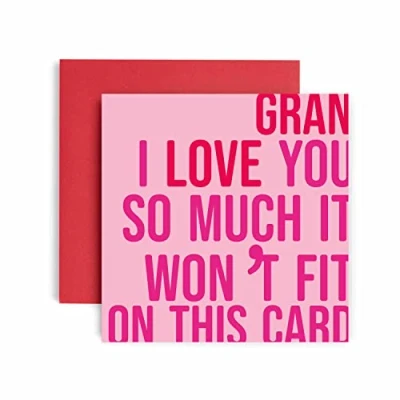 Image of Huxters Birthday Cards for Women I Love You Gran Card her Funny Happy Fun 14.8cm (Gran)