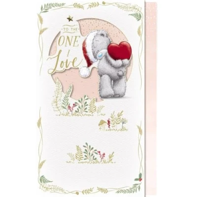 Image of Me To You Tatty Teddy Christmas Card The One I Love 7x11ins Official Collection