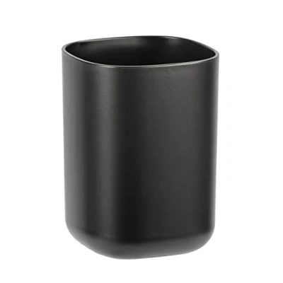 Image of WENKO Toothbrush Beaker, Black, Ø 7,7 x 10,5 cm
