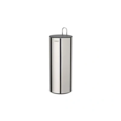 Image of Joseph Easystore Luxe Stainless Steel Concealed Toilet Roll Holder Stand Storage With Lid, Hods Up To 3 Rolls