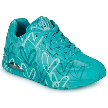 Image of Skechers UNO Trainers, Women&#039;s, Size: 4, Turquoise durabuck High quality imitation leather