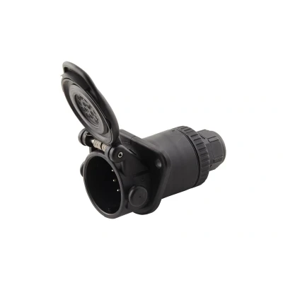Image of 1912043 Towbar Socket HELLA 8JB 007 242 021 24V 15 pin connector with protective cap/bellow 12098 IP 54