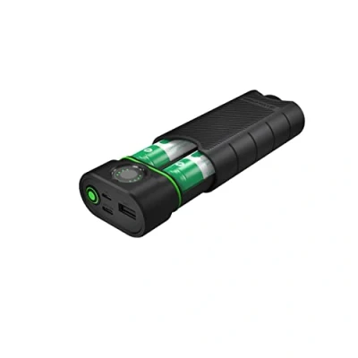 Image of LEDLenser Flex10 Outdoor USB C Powerbank Charger, 2 removable Lithium batteries type 21700, quickly rechargeable, robust body, IP65 Predection against dust, water and short circuit