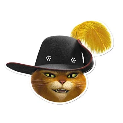 Image of STAR CUTOUTS SM211 Shrek Fun for Family, Friends and Fans, Cardboard, Puss in Boots Mask, One Size