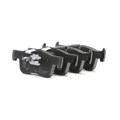 Image of 34116850567, 34116858910 Brake pad set FEBI BILSTEIN 16885 Front Axle prepared for wear indicator with piston clip BMW: 2 Coupe, 1 Hatchback