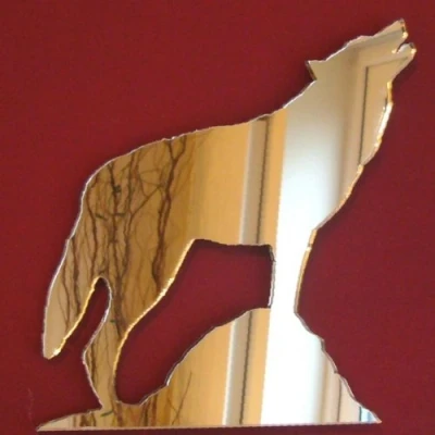 Image of Super Cool Creations Wolf Mirror 35cm x 30cm