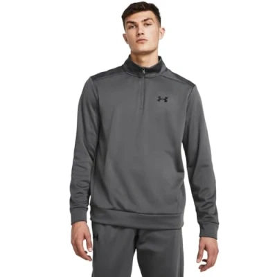 Image of Under Armour Men&#039;s Armourfleece 1/4 Zip, (025) Castlerock / Black, 3XL