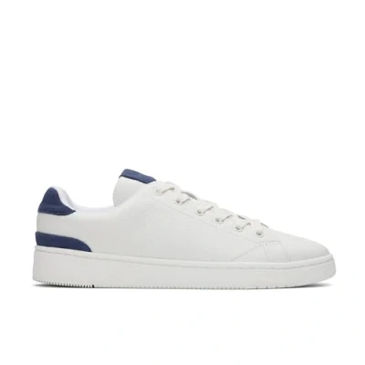 Image of TOMS Men&#039;s TRVL LITE 2.0 Low Sneaker, Bright White/Cadet Blue Leather, 8 UK