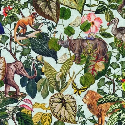 Image of Colourful Jungle World Napkins 33 x cm Pack of 20